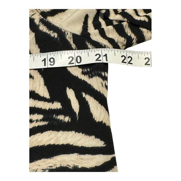 Alfani Women's Zebra Print Knit Pullover Sweater Size L Multicolor Casual - Picture 4 of 6